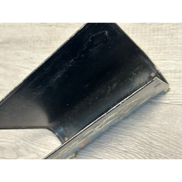 Vintage Black Metal Tole Ware Snack Bridge Trays With Matching Holder Caddy READ - Picture 7 of 8